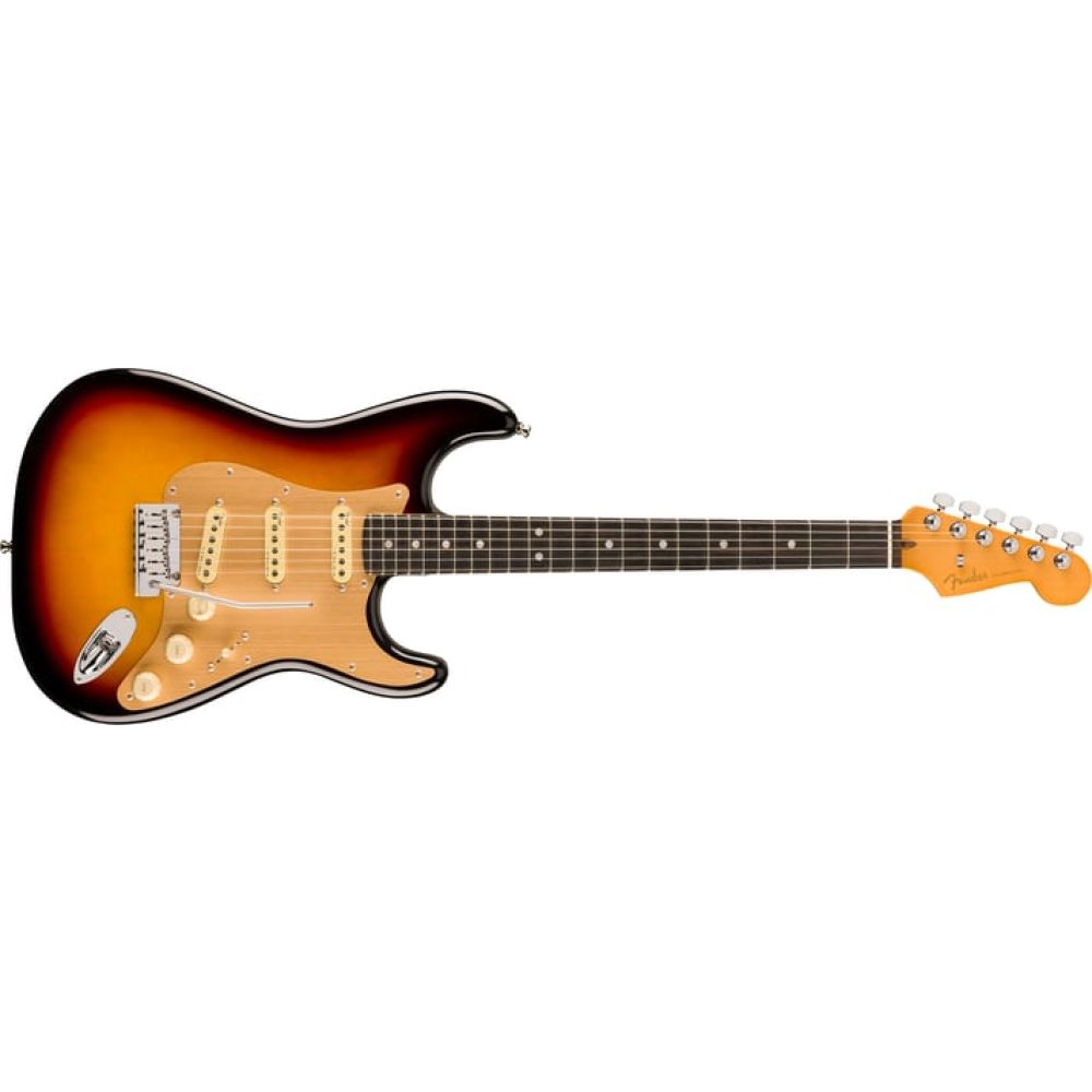 Fender American Ultra II Stratocaster Abanoz Klavye Ultraburst Elektro Gitar 1