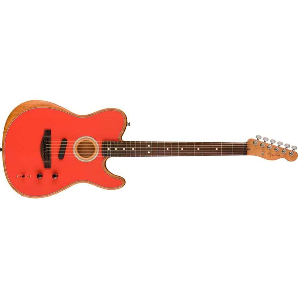 Fender Limited Edition Acoustasonic Player Telecaster Gülağacı Klavye Fiesta Red Elektro Akustik Gitar 1