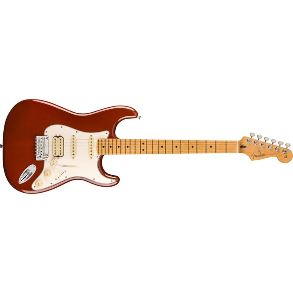 Fender Player II Stratocaster HSS Chambered Mahogany Gövde Akçaağaç Klavye Transparent Mocha Burst Elektro Gitar 1