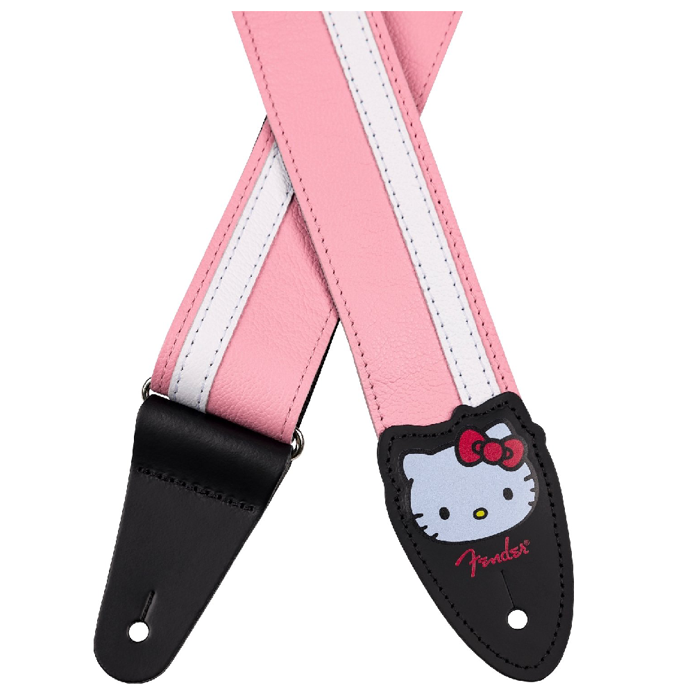 Fender Hello Kitty Pink Deri Gitar Askısı 2