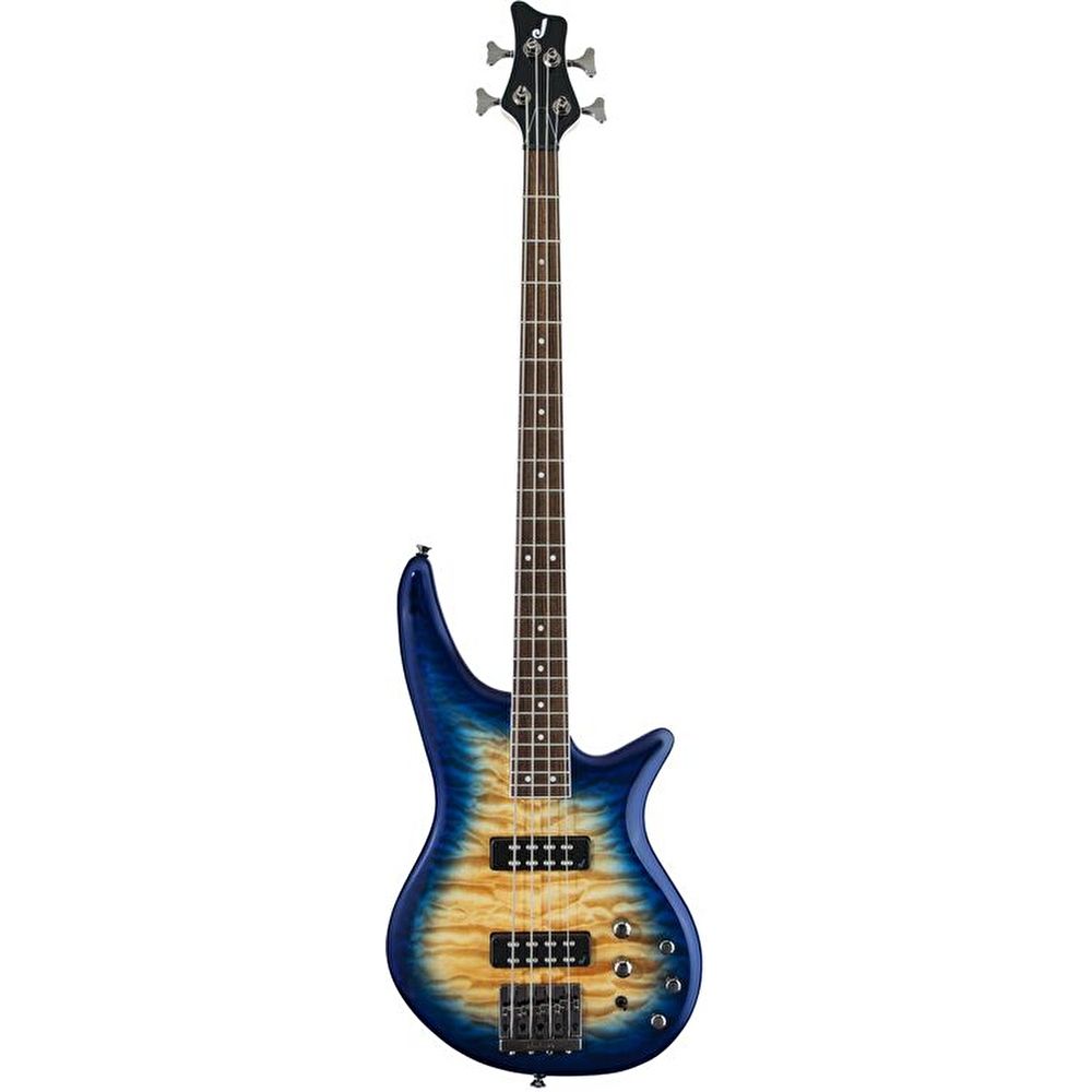 Jackson JS Spectra Bass JS3Q Laurel Klavye Amber Blue Burst Bas Gitar 1