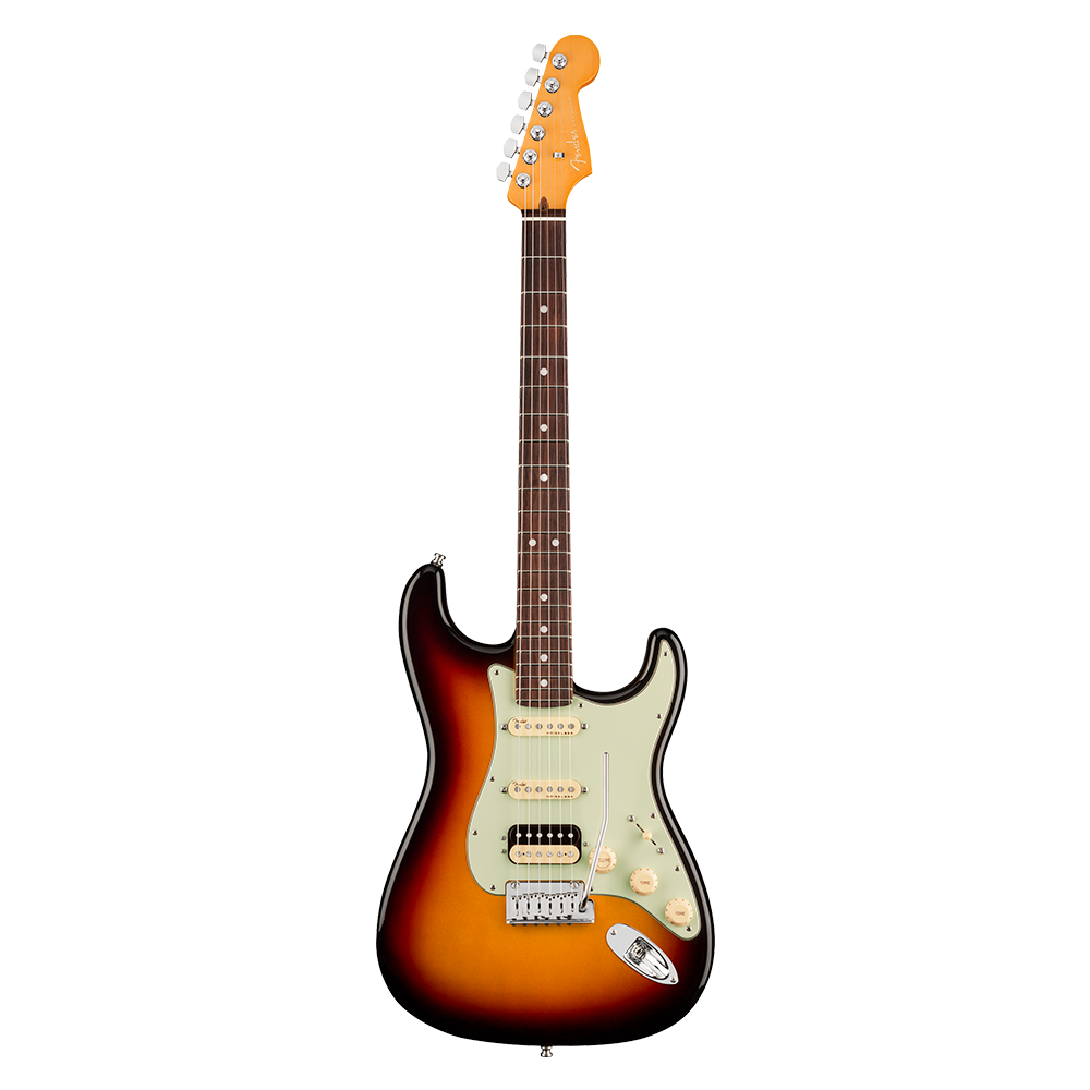 Fender American Ultra Stratocaster HSS Gülağacı Klavye Ultraburst Elektro Gitar 1