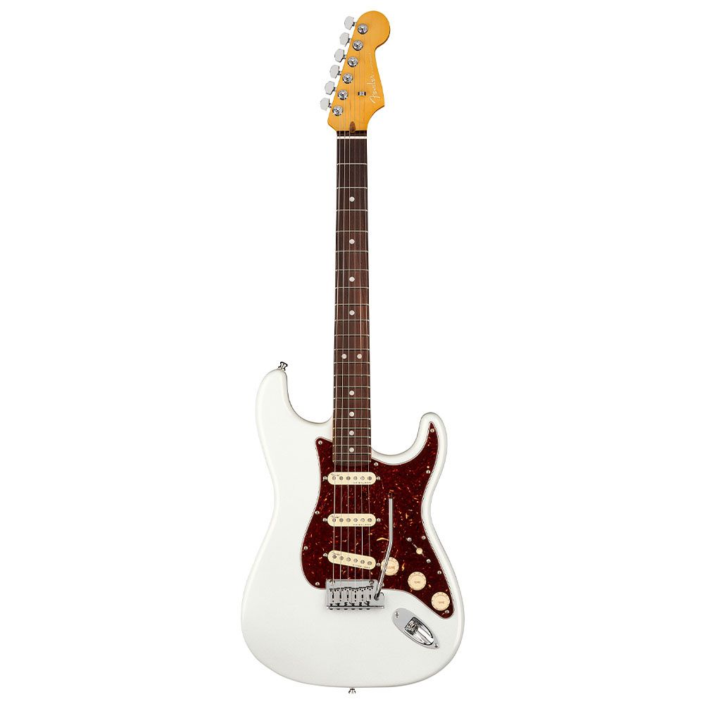 Fender American Ultra Stratocaster Gülağacı Klavye Arctic Pearl Elektro Gitar 1