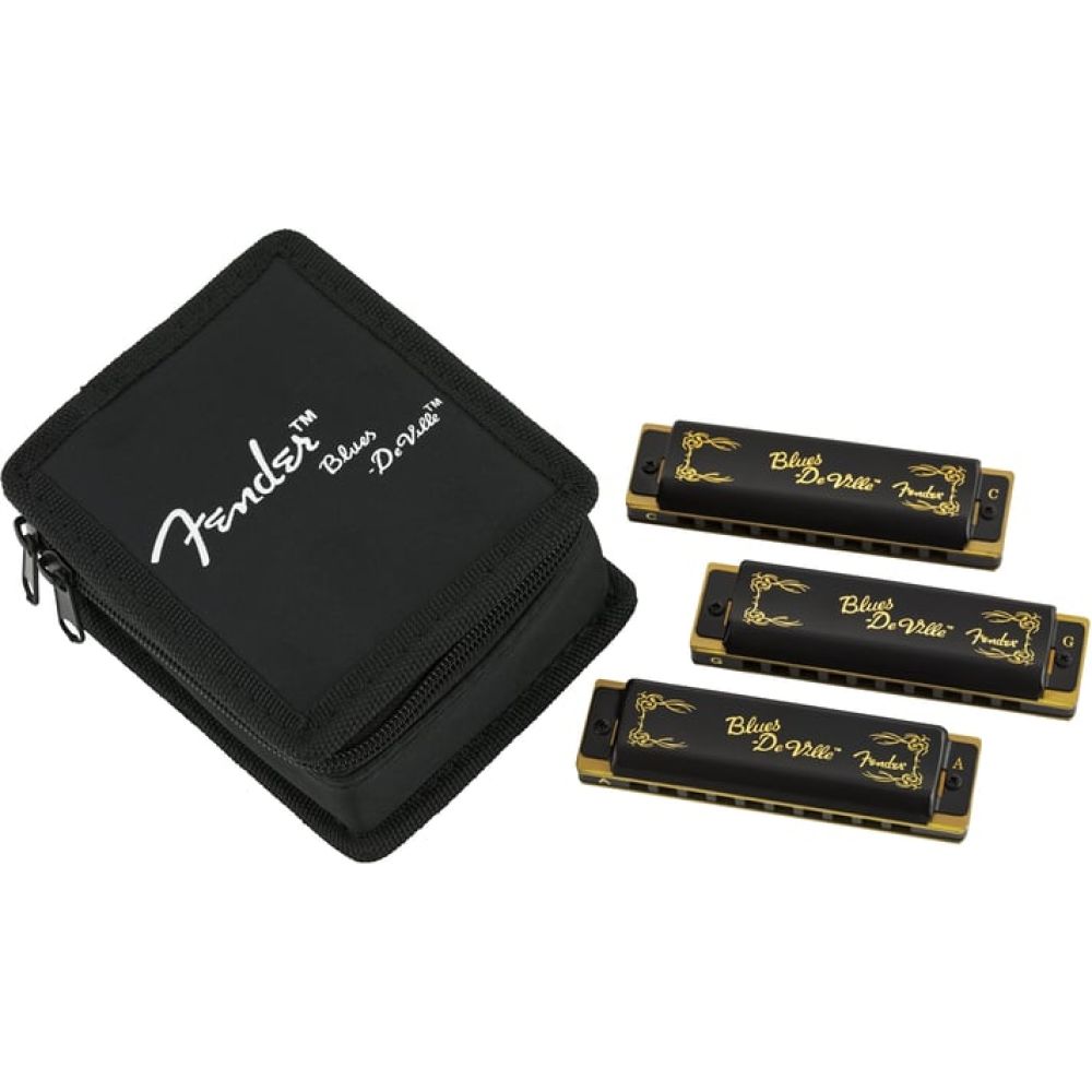 Fender Blues DeVille 3 Adet Çantalı C G A Mızıka Seti 1