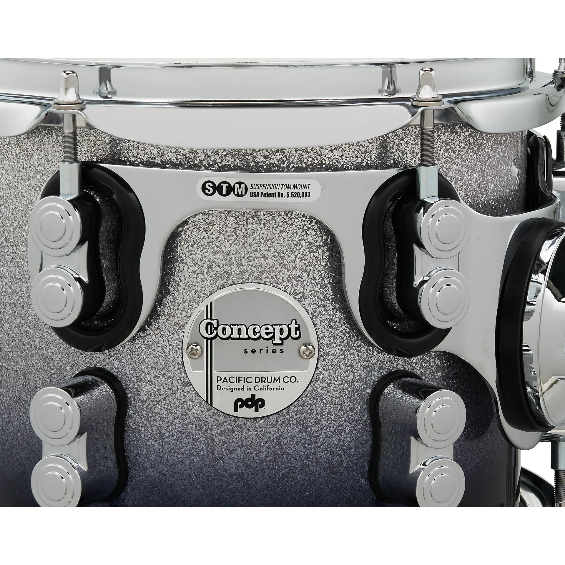 PDP Drums Concept Maple 5 Parça 22" Akustik Davul (Silver To Blk Fade) 4