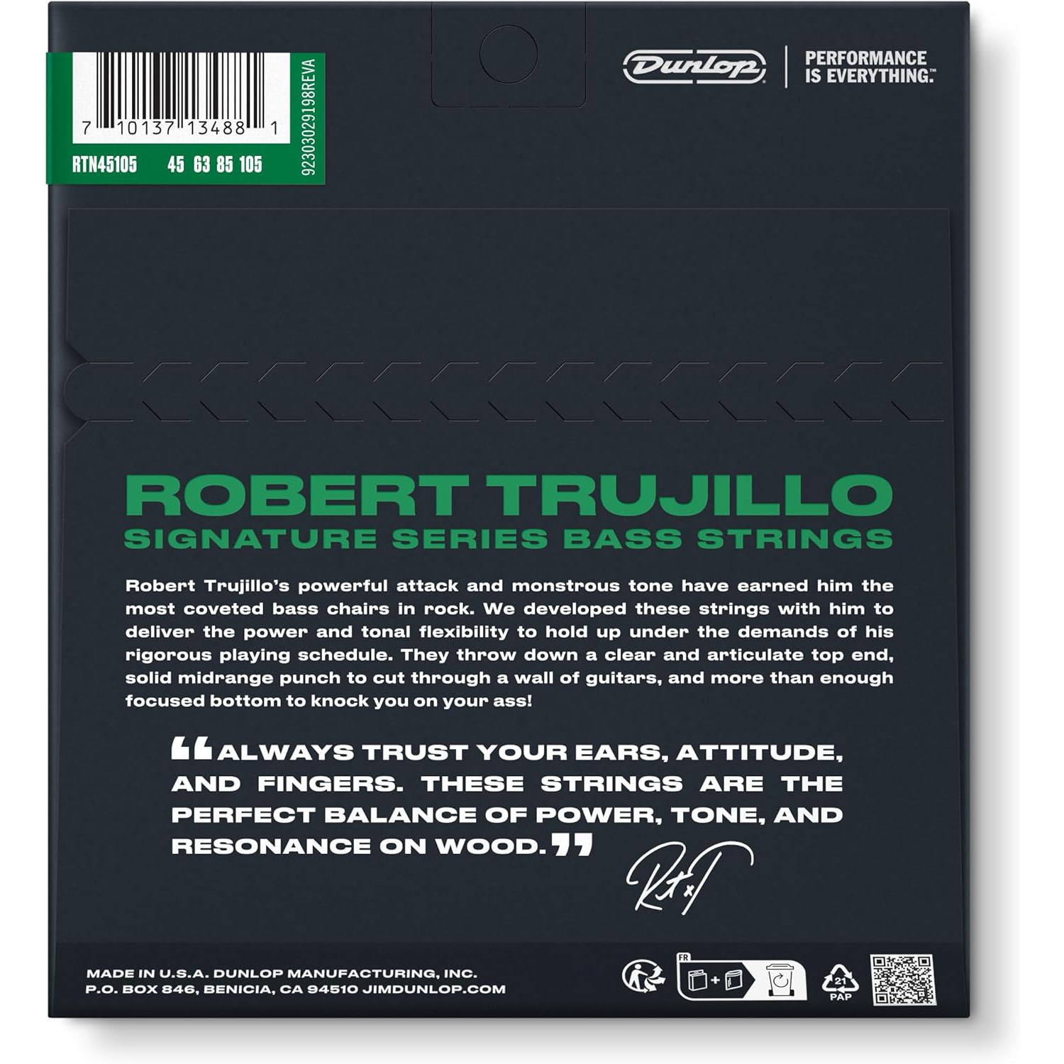 Jim Dunlop RTN45105 Robert Trujillo Nickel Wound Bas Gitar Teli (45-105) 3
