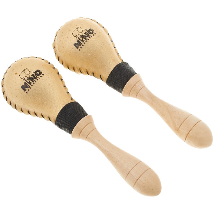 Nino NINO10 Rawhide Maracas Small (Çift) 4