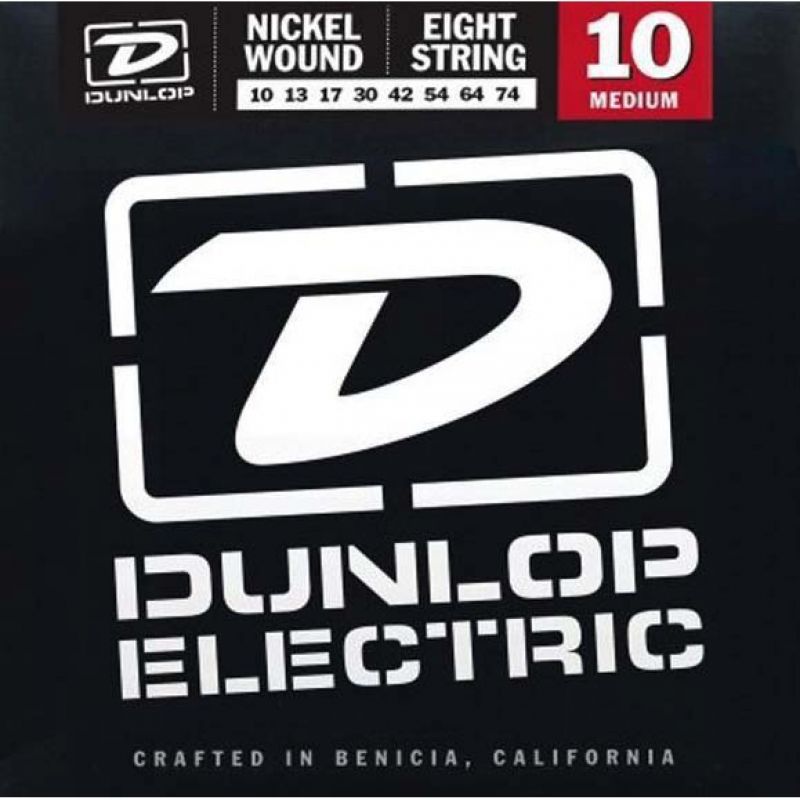Jim Dunlop DEN1074 Nickel 8 Telli Elektro Gitar Teli (10-74) 1