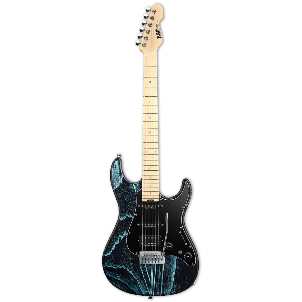 ESP Snapper CTM Drift Wood Black Blue Filler Elektro Gitar 1
