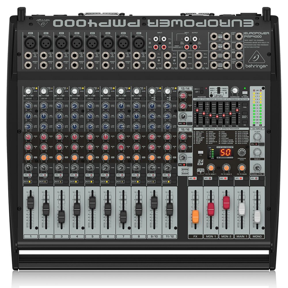 BEHRINGER PMP4000 Europower 1600 Watt 16 Kanal Power Mixer 1