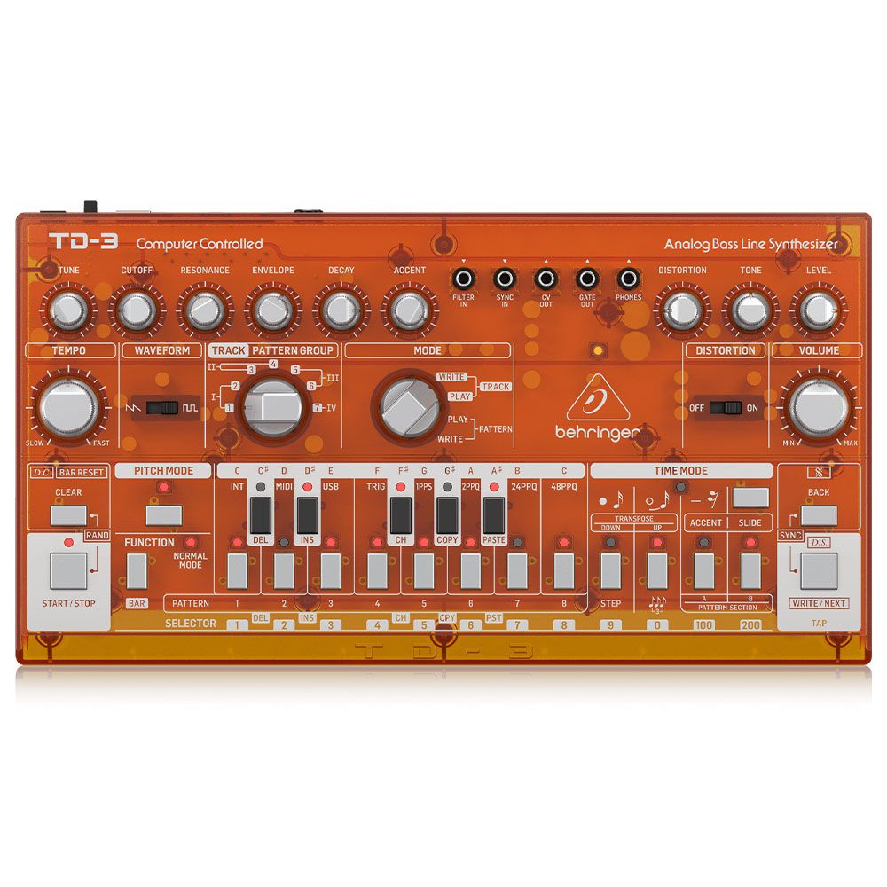 BEHRINGER TD-3-TG  Analog Bass Line Synthesizer (Turuncu) 1
