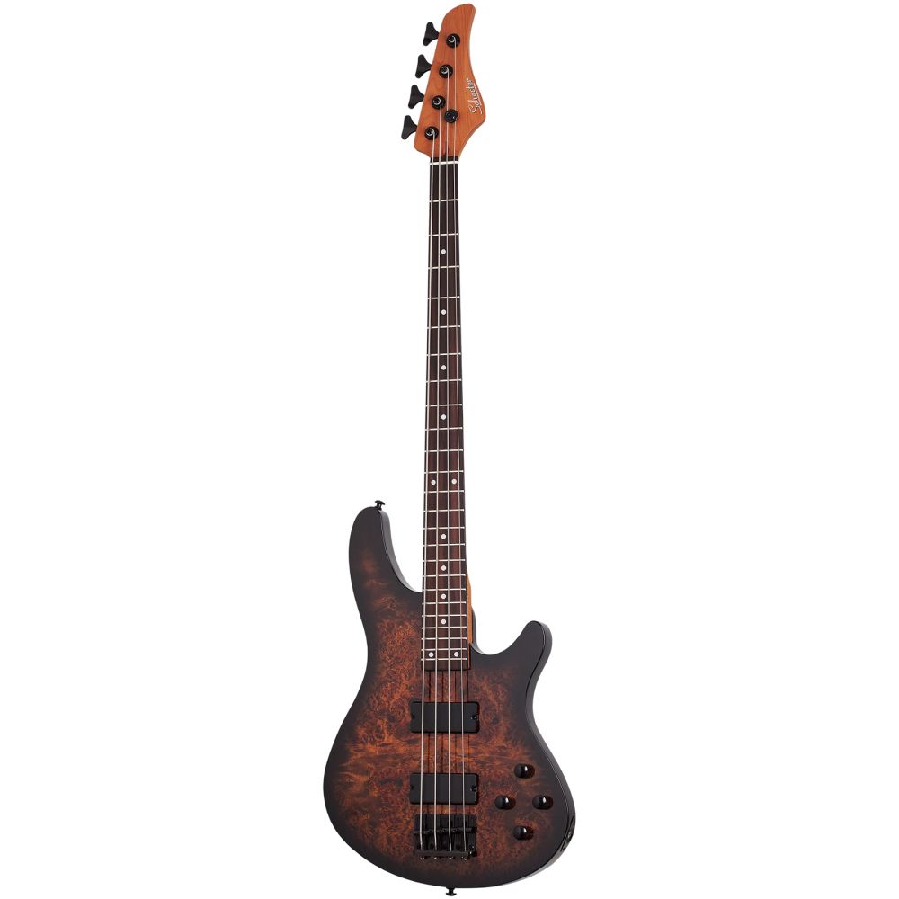 Schecter C-4 Standard Bas Gitar (Tobacco Burl) 1