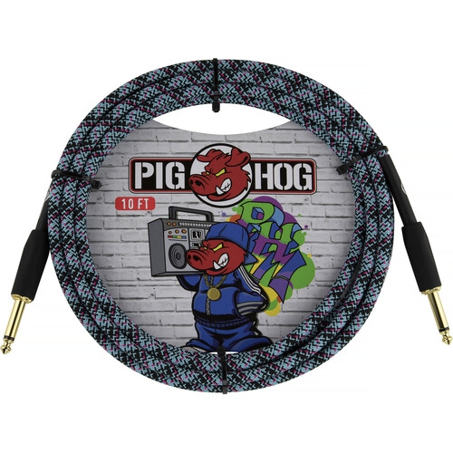 Pig Hog Vintage Series 1/4 Enstrüman Kablosu (Blue Graffiti Straight - Straight) 2