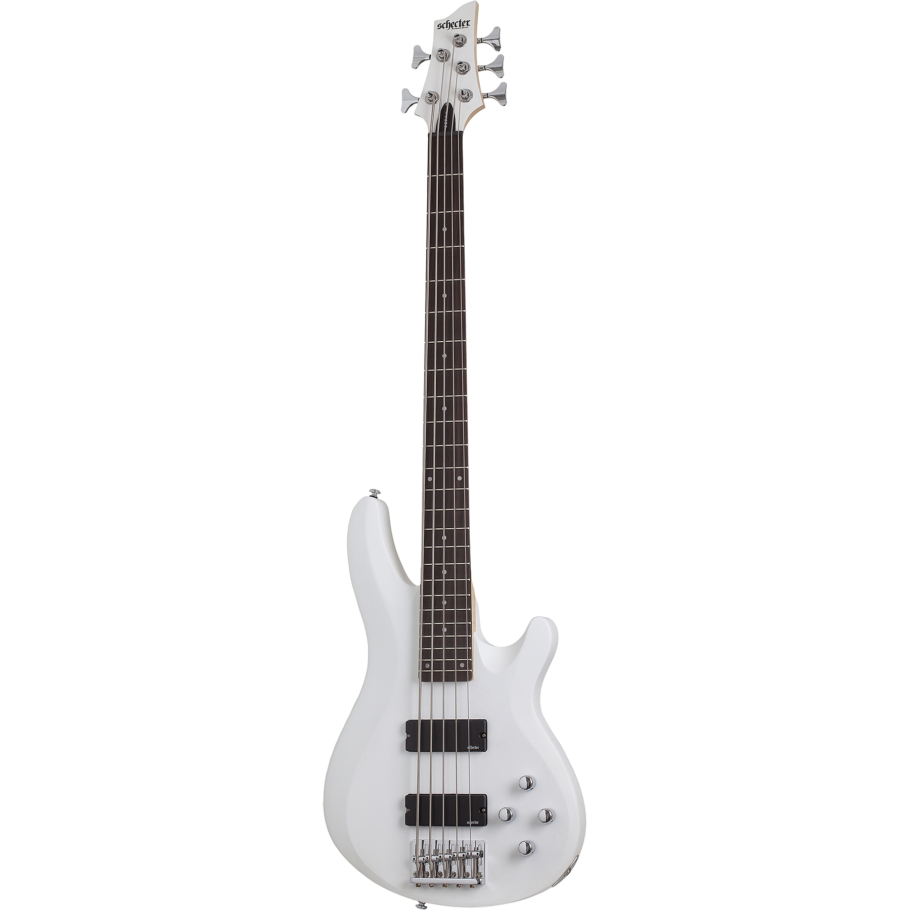 Schecter C-5 Deluxe 5 Telli Bas Gitar (Satin White) 2