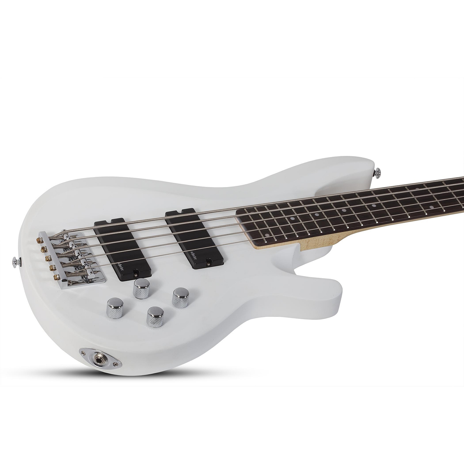 Schecter C-5 Deluxe 5 Telli Bas Gitar (Satin White) 3