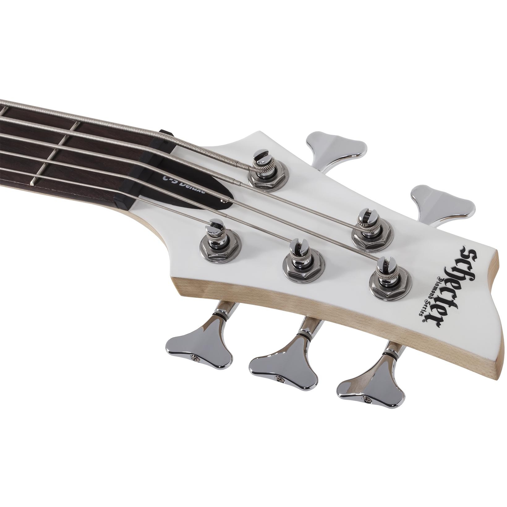 Schecter C-5 Deluxe 5 Telli Bas Gitar (Satin White) 4