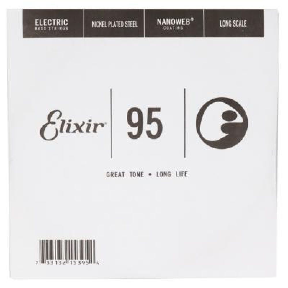 Elixir NANOWEB Coating Long Scale Tek Bas Gitar Teki (.095) 1