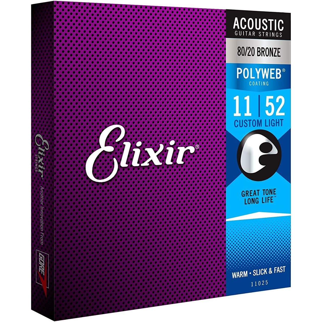 Elixir 11025 Polyweb Bronze Custom Light Akustik Gitar Teli (.011-.052) 4