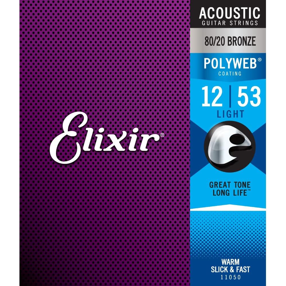 Elixir 11050 Polyweb Bronze Light Akustik Gitar Teli (.012-.053) 5