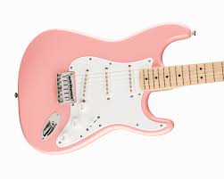 Squier FSR Sonic Stratocaster HT Akçaağaç Klavye WPG Shell Pink Elektro Gitar 1