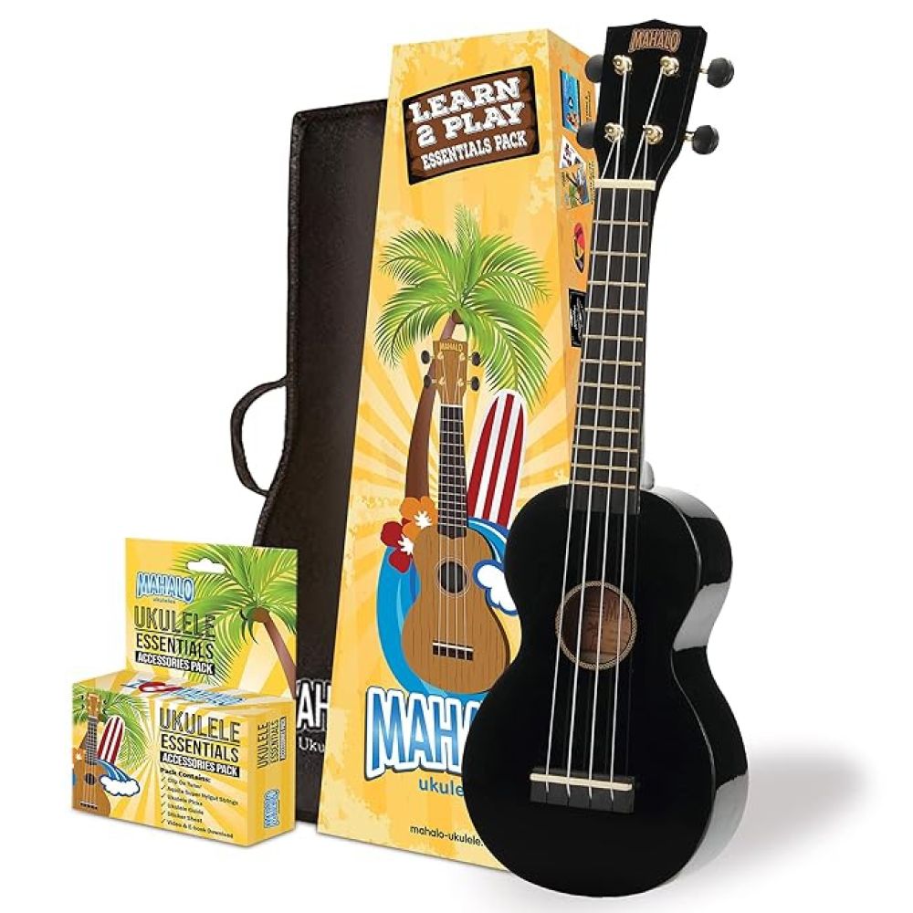 Mahalo Learn 2 Play Ukulele Seri (Siyah) 1
