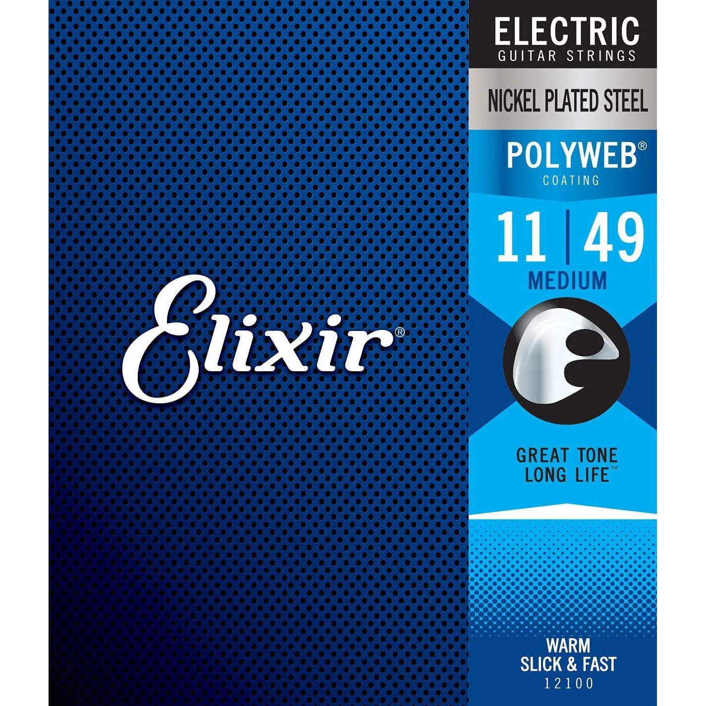 Elixir 12100 Nickel Polyweb Medium Elektro Gitar Teli (11-49) 3