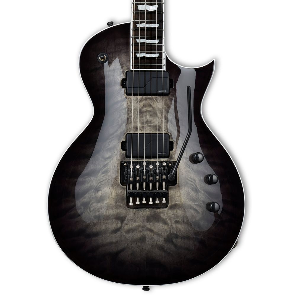 ESP E-II Eclipse Quilted Maple Charcoal Burst Elektro Gitar 1