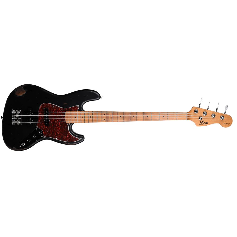 Lea LB-455-1 BK Limited Edition Heavy Relic Bas Gitar (Black) 2