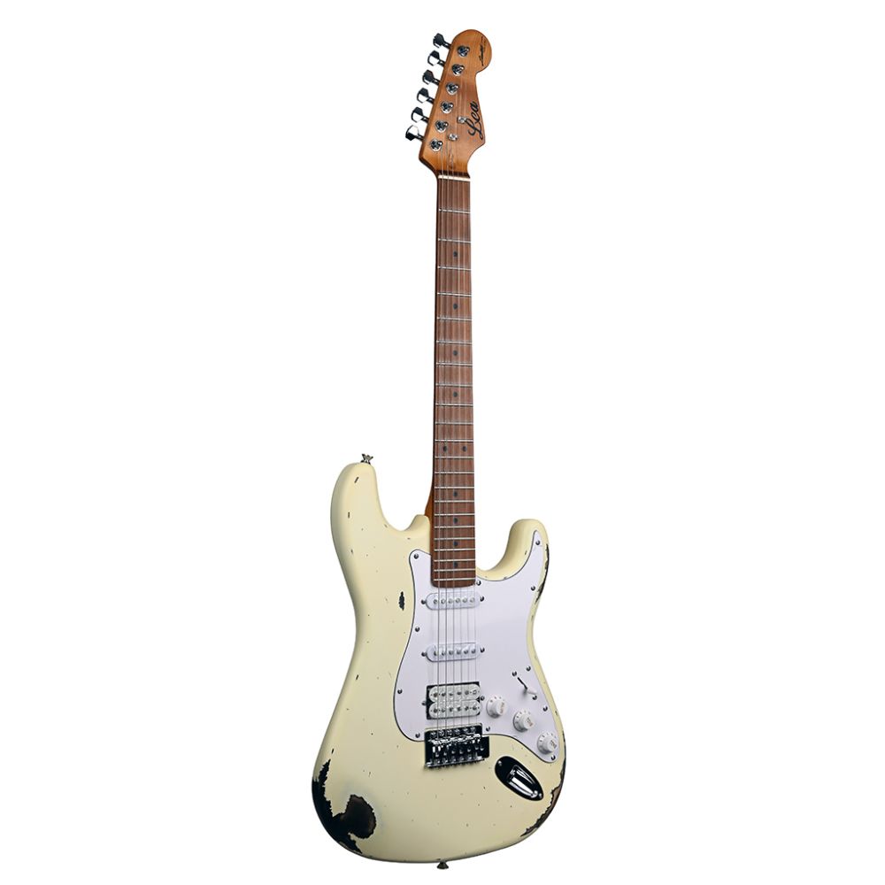 Lea RLC-100 OW Limited Edition Heavy Relic Elektro Gitar (Olympic White) 1