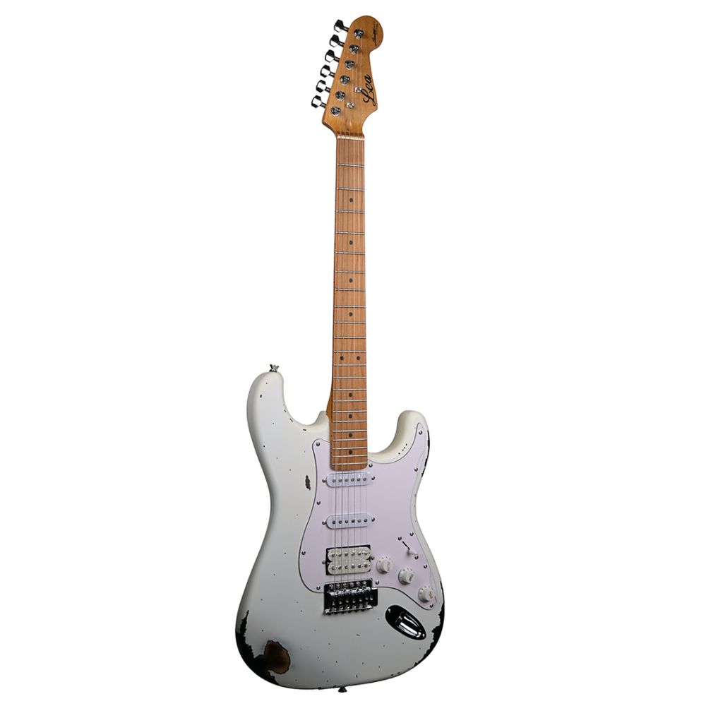 Lea RLC-100 PW Limited Edition Heavy Relic Elektro Gitar (Polar White) 1