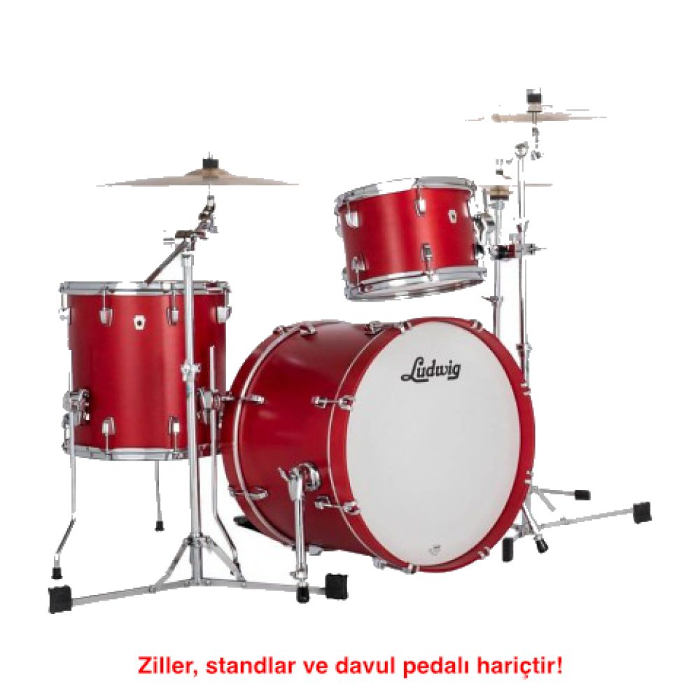 Ludwig Neusonic Downbeat Diablo Red Davul Shell Set 1
