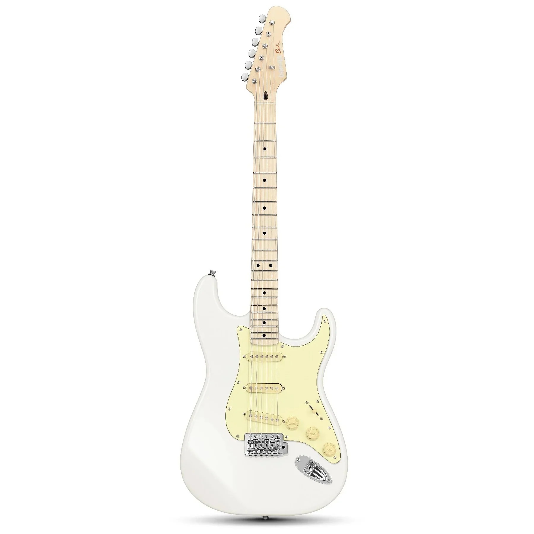 Donner DST-600 Elektro Gitar (Flat White) 1