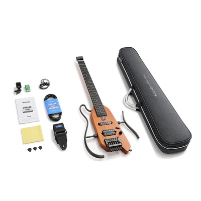 Donner HUSH-X Headless Traveller Elektro Gitar Seti (Natural) 1