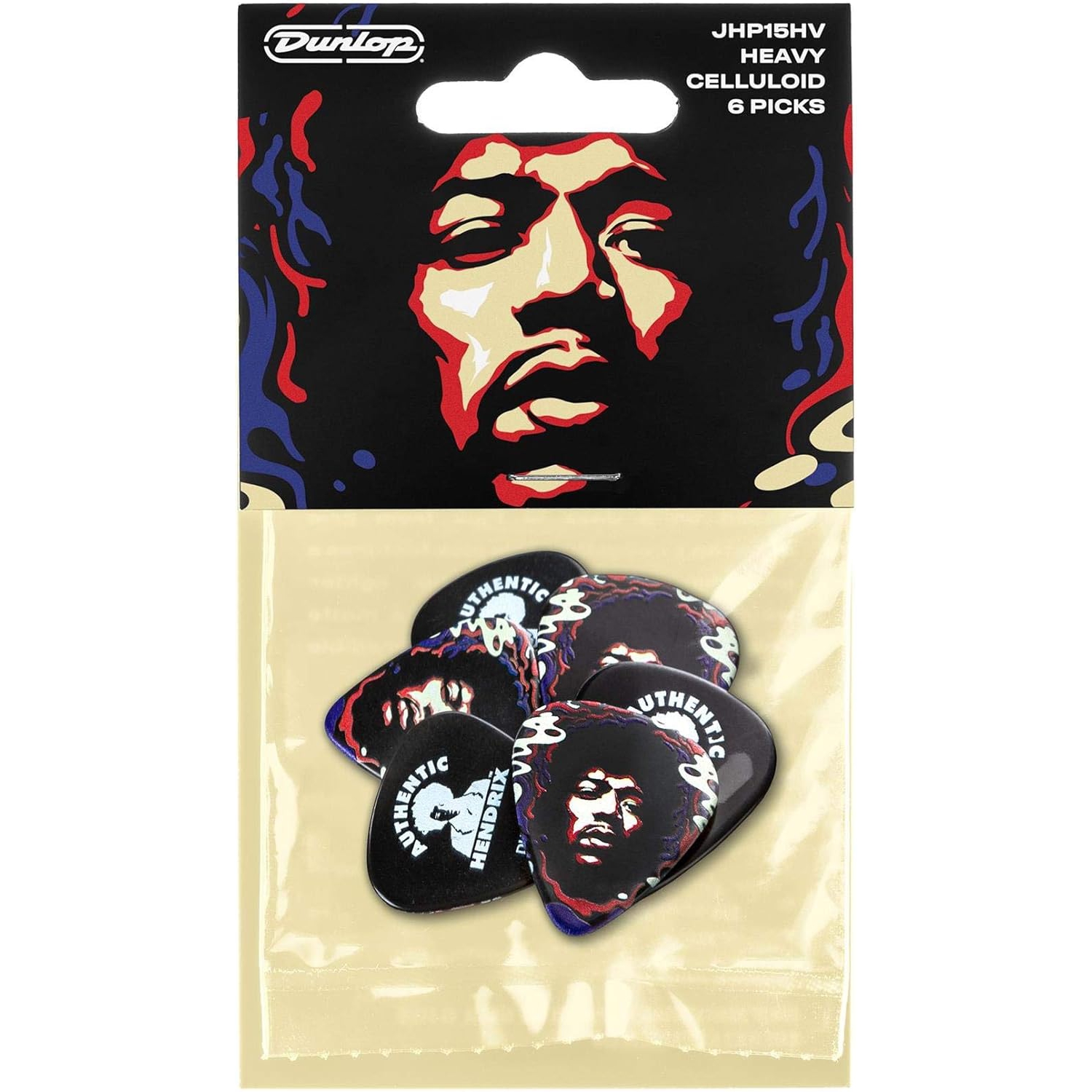 Jim Dunlop JHP15HV Hendrix Star Haze 6'lı Paket Pena 4