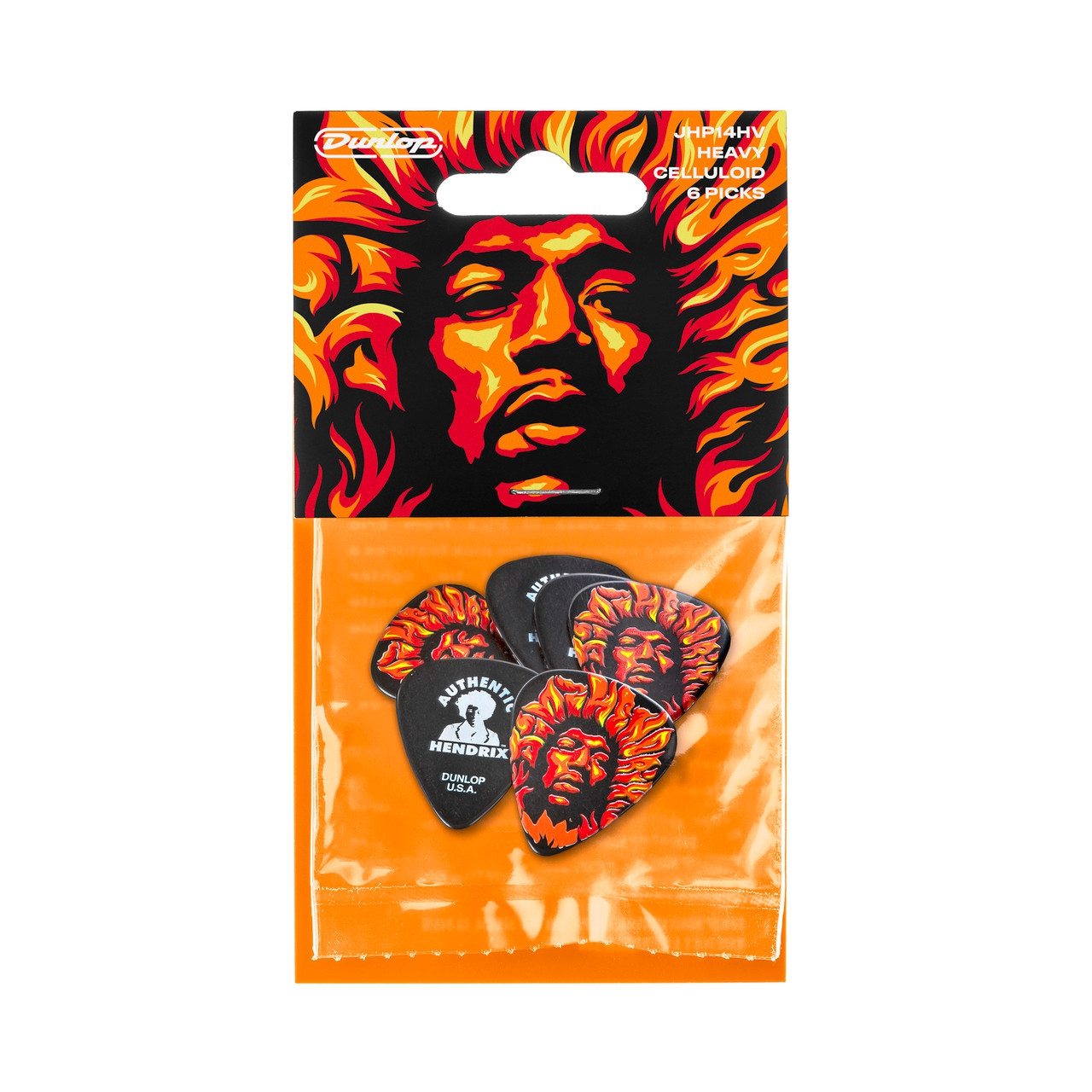 Jim Dunlop JHP14HV Hendrix Voodoo Fire 6'lı Paket Pena 3