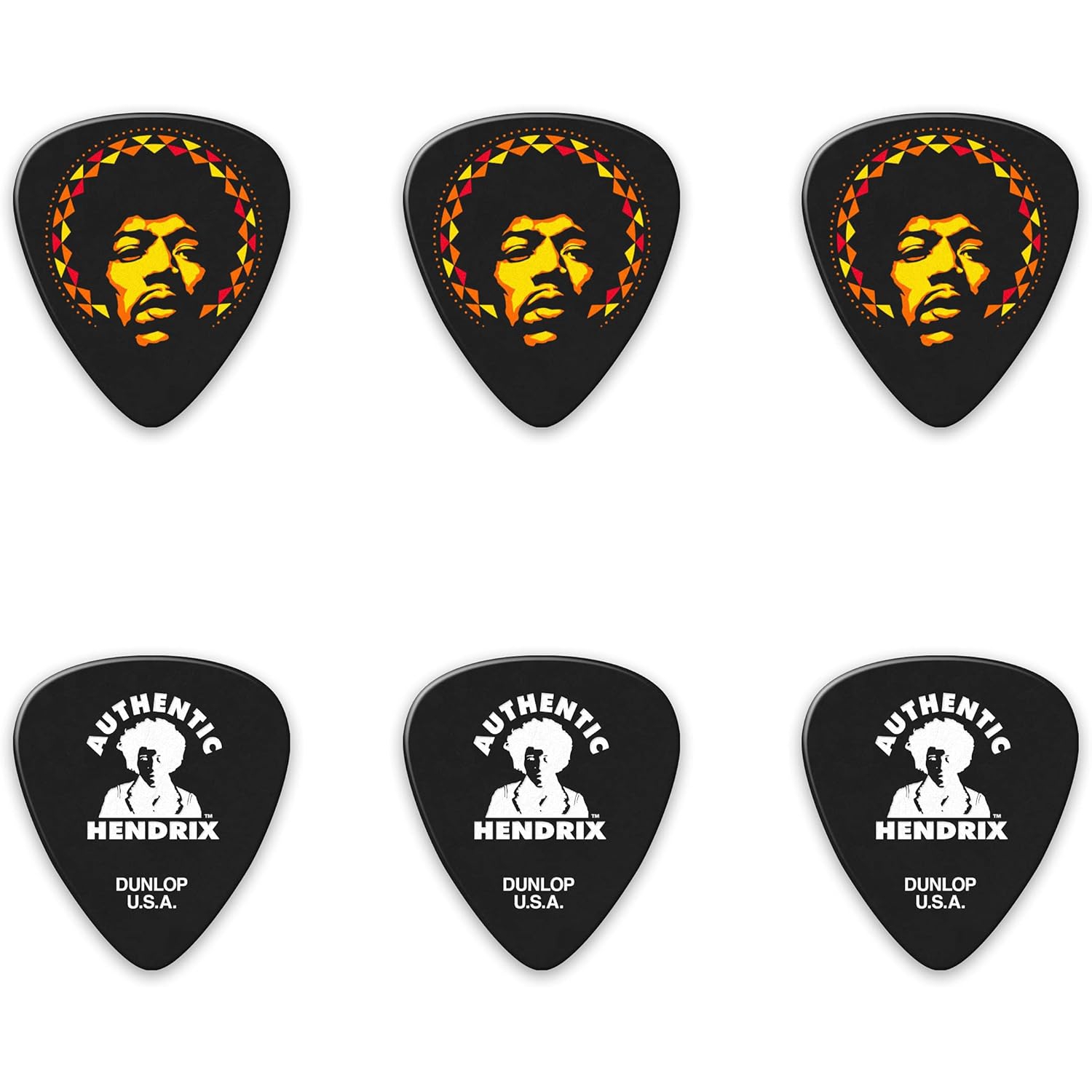 Jim Dunlop JHPT16H Hendrix Aura Mandala 6'lı Kutu Pena 2