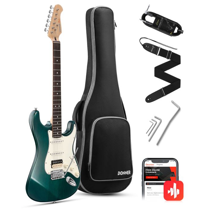 Donner Seeker Series DST-400 Elektro Gitar Seti (Yeşil) 1