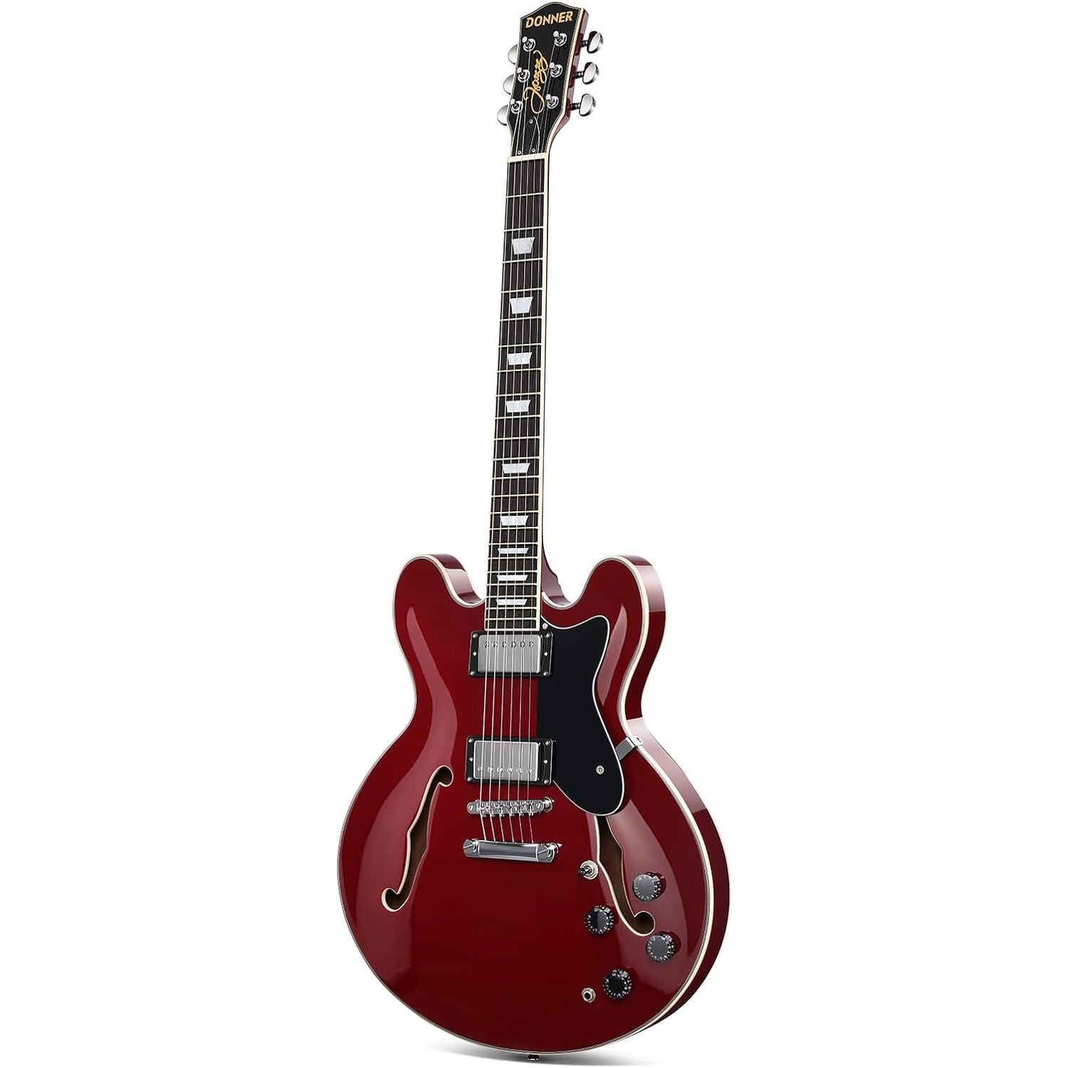 Donner DJP-1000 Semi-Hollow Elektro Gitar (Kırmızı) 2