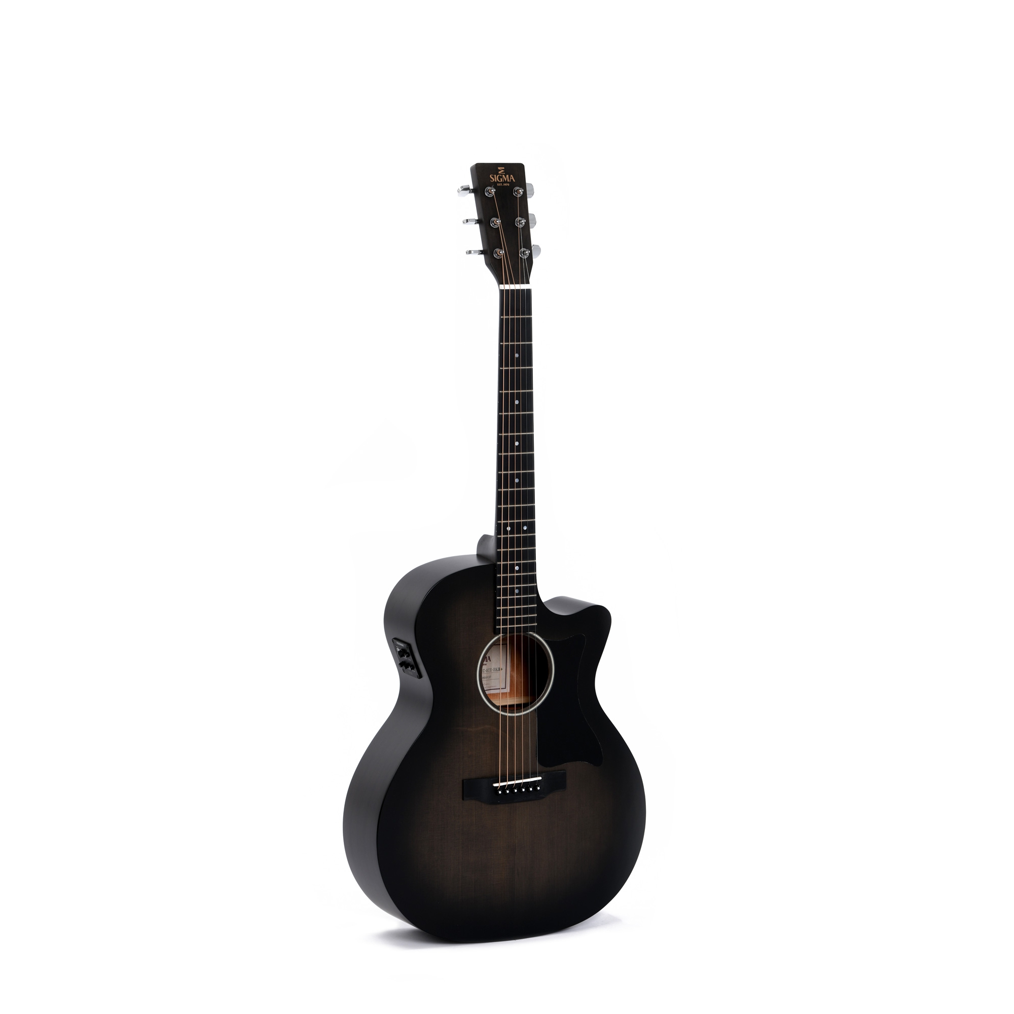 Sigma GMC-STE-BKB Cutaway Elektro Akustik Gitar (Blackburst) 1