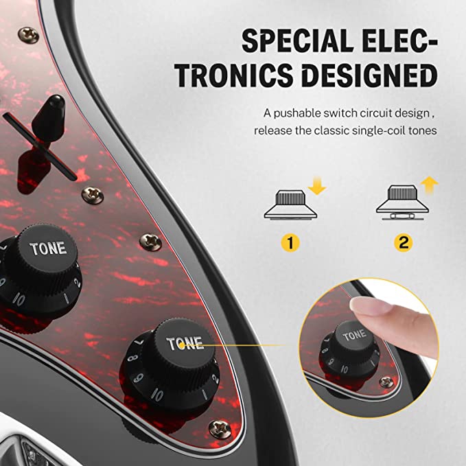 Donner Designer Series DST-200P Elektro Gitar (Siyah) 3