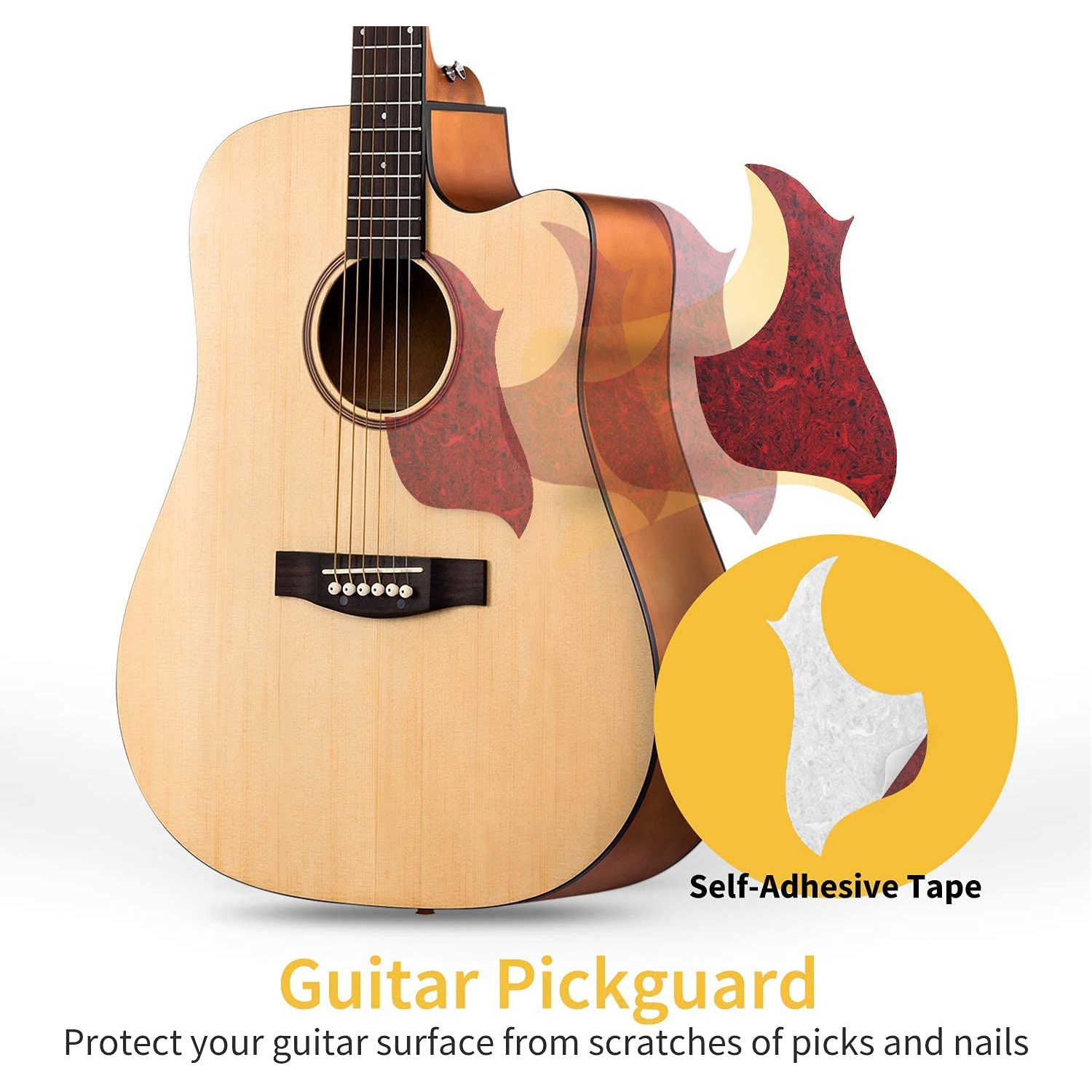 Donner DAD-140C Dreadnought Akustik Gitar Paketi (Natural) 3