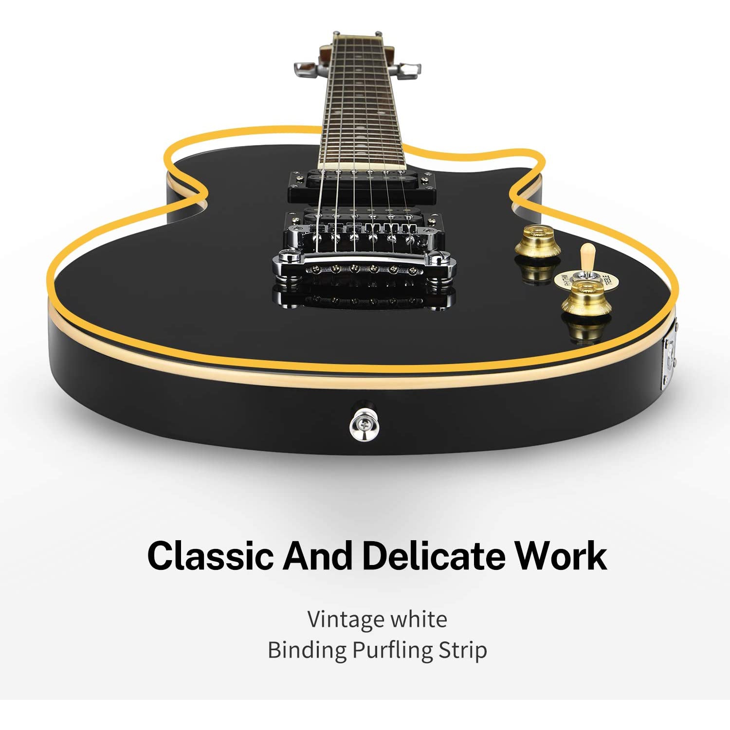 Donner DLP-124B LP Elektro Gitar Paketi (Siyah) 3