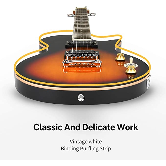 Donner DLP-124S LP Elektro Gitar Paketi (Sunburst) 4