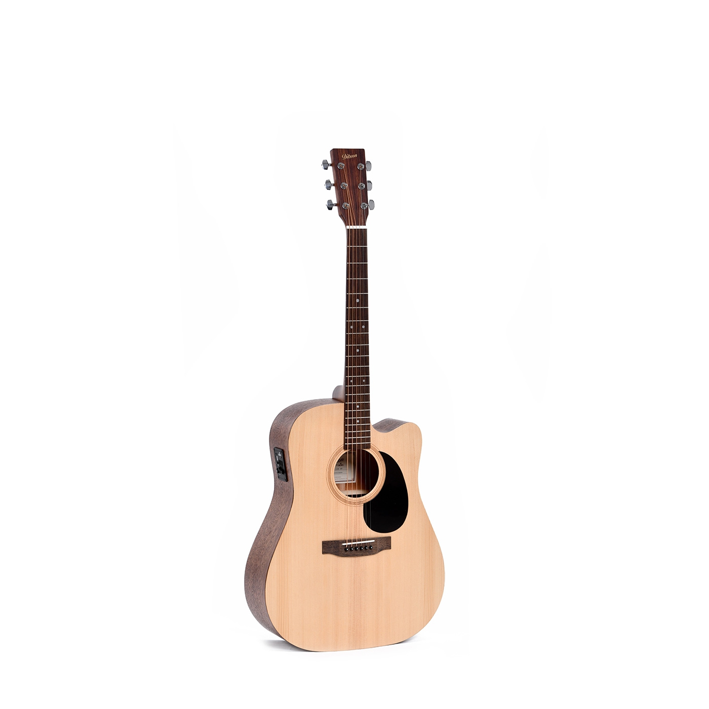 Ditson DC-10E Elektro Akustik Gitar (Natural) 1