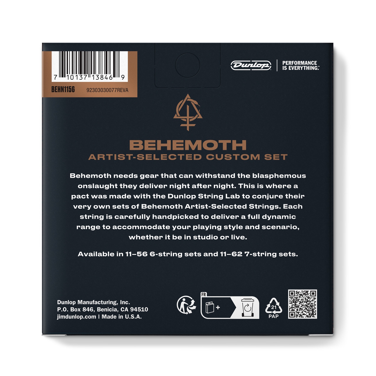 Jim Dunlop BEHN1156 Behemoth Eg-nkl Elektro Gitar Teli (11/56) 2