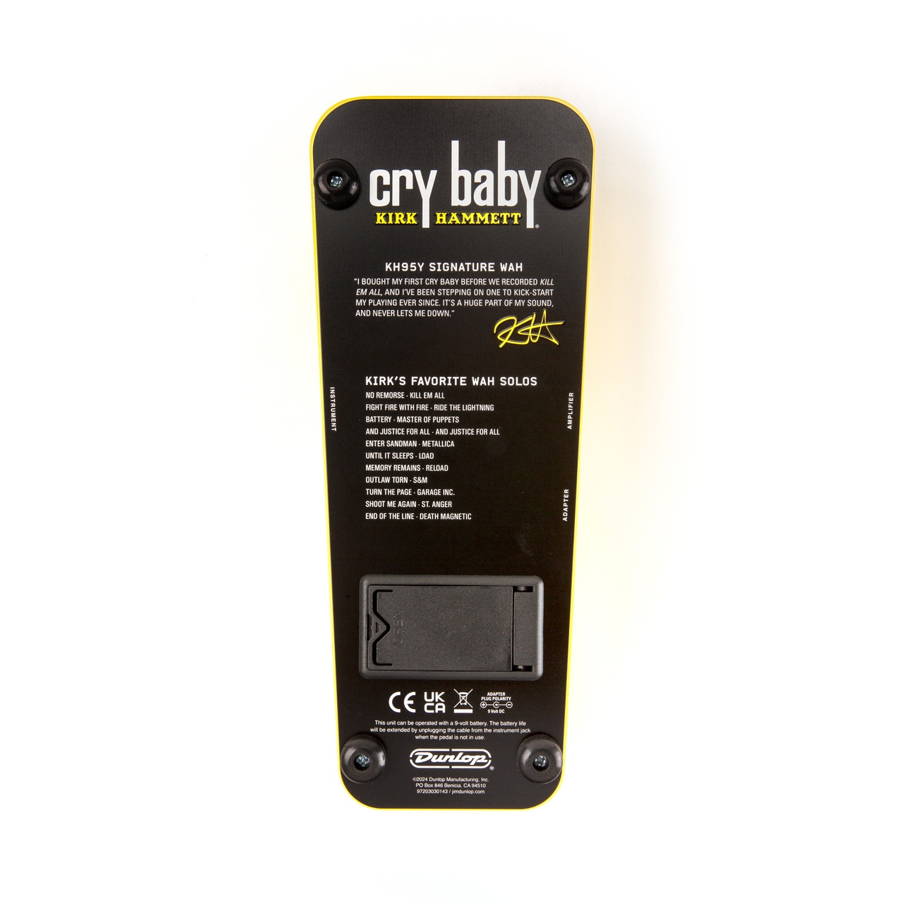 Jim Dunlop KH95Y Kirk Hammett Yellow Sparkle Wah Pedalı 5