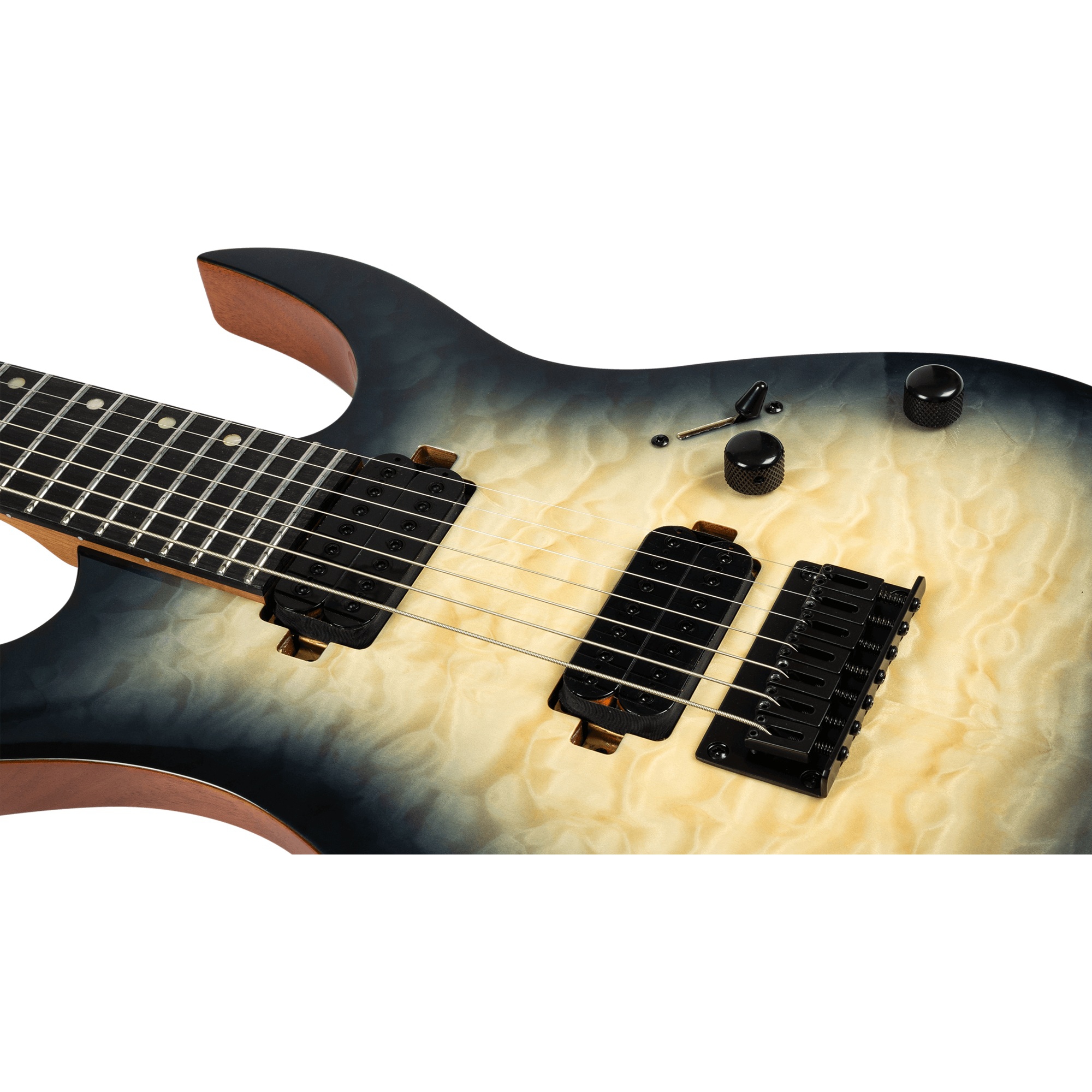 Spira S-507 QGY E 7 Telli Elektro Gitar (Trans Grey) 5