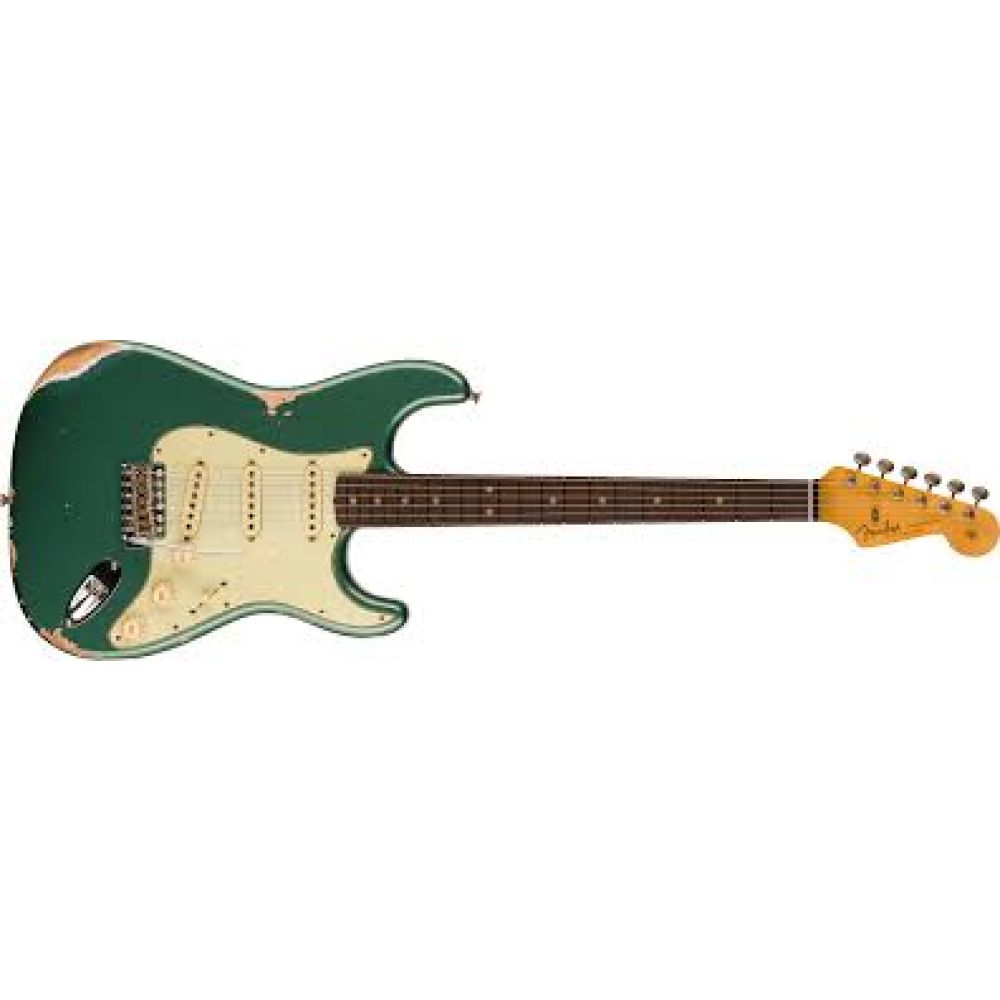 Fender Custom Shop Limited Edition L-Series Fat 1964 Stratocaster Closet Classic Aged Sherwood Green Elektro Gitar 1