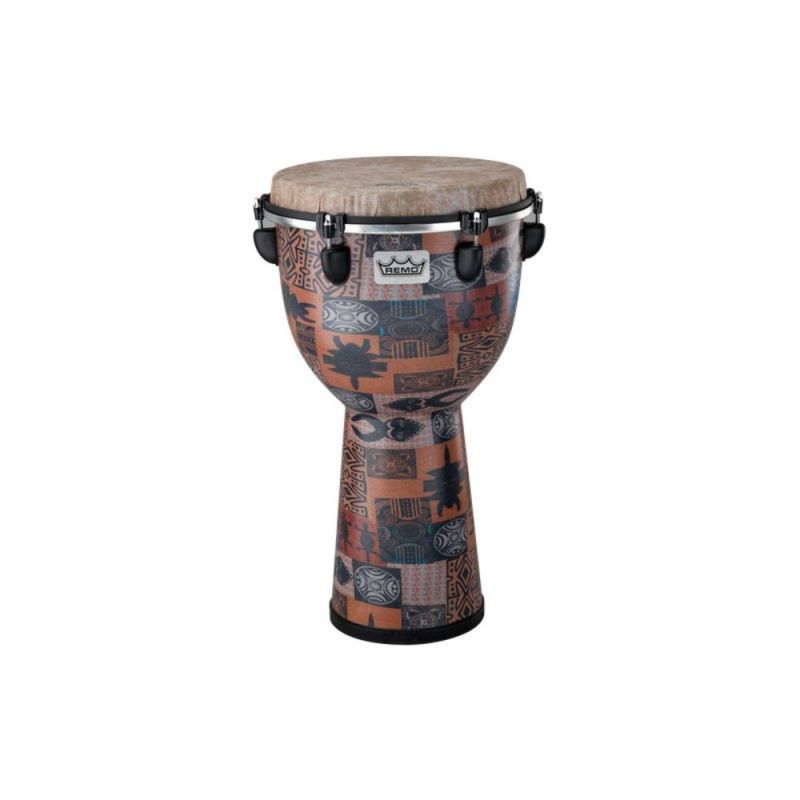 REMO APEX DESIGNER SERIES DJEMBE ORANGE KINTE 12 x 22 inç 1