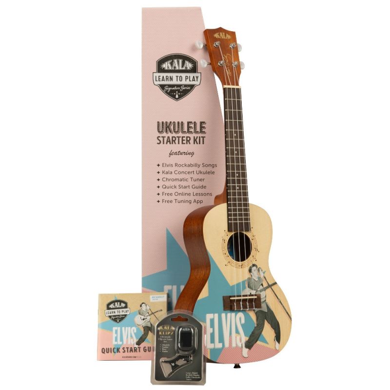 Kala Elvis Rockabilly Concert Ukulele Eğitim Seti 1